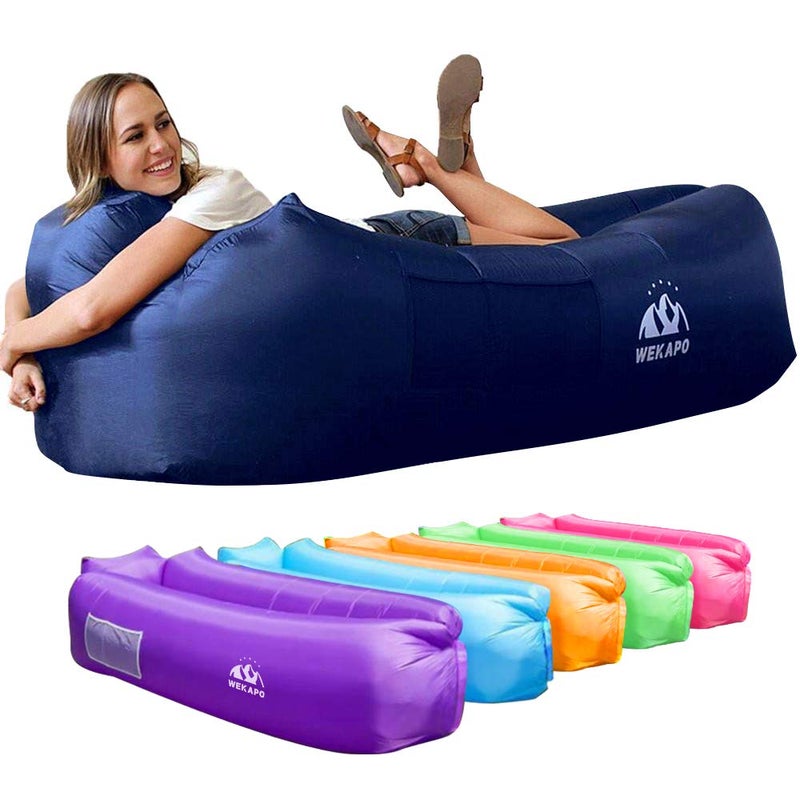 WEKAPO Inflatable Couch Air Lounger Chair - Camping & Beach Accessories, Portable Blow up Sofa for Hiking, Lawn, Indoor/Outdoor Movies & Music Festivals. Lightweight and Easy to Set Up Air Hammock - Image 1